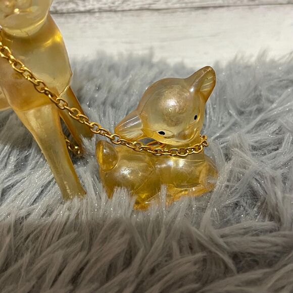 Vintage Lucite Gold Iridescent Deer Hong Kong - Picture 4 of 8